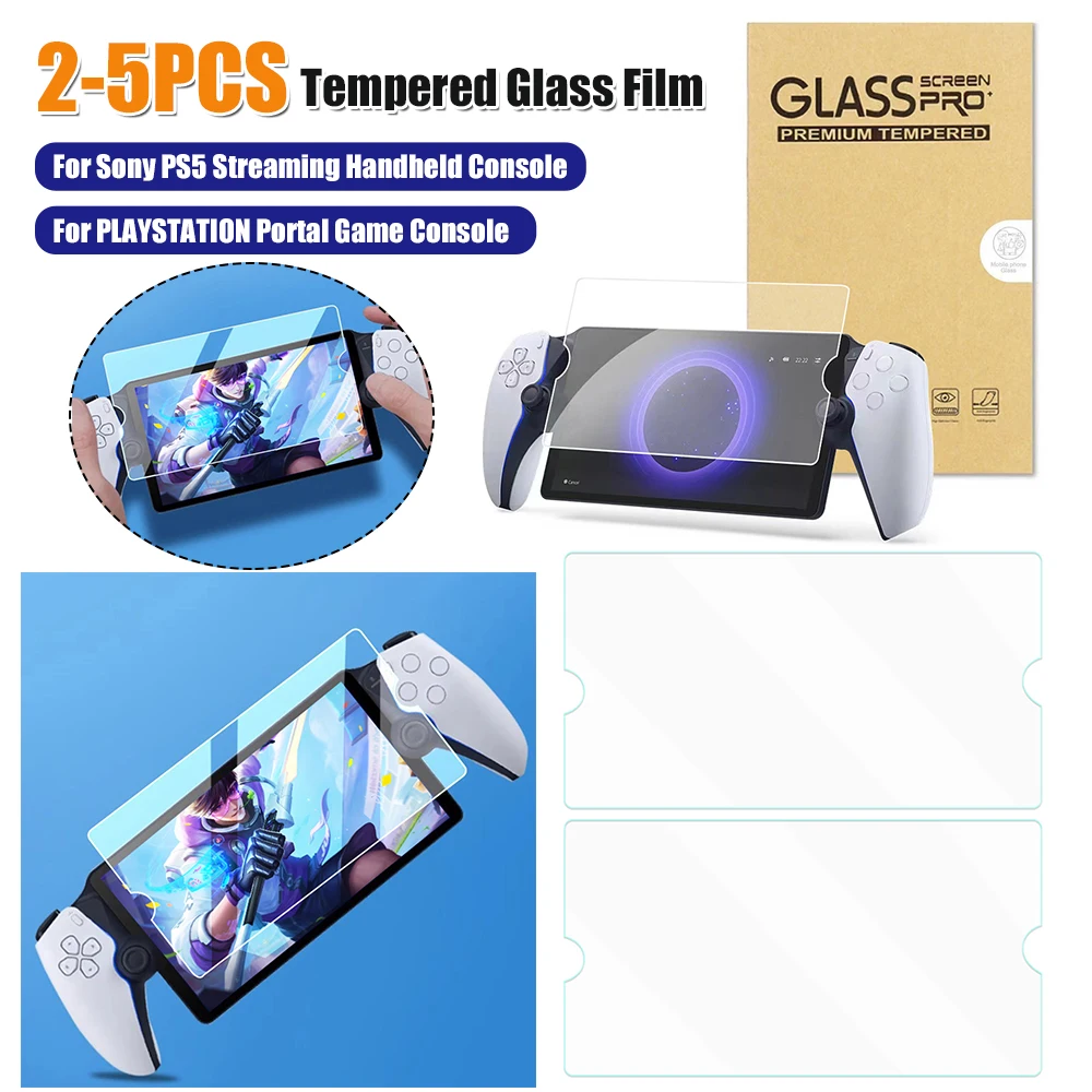 Tempered Film 9H Hardness Tempered Glass Film Anti-Scratch Screen Protection Film Anti-Fingerprint Bubble for PlayStation Portal