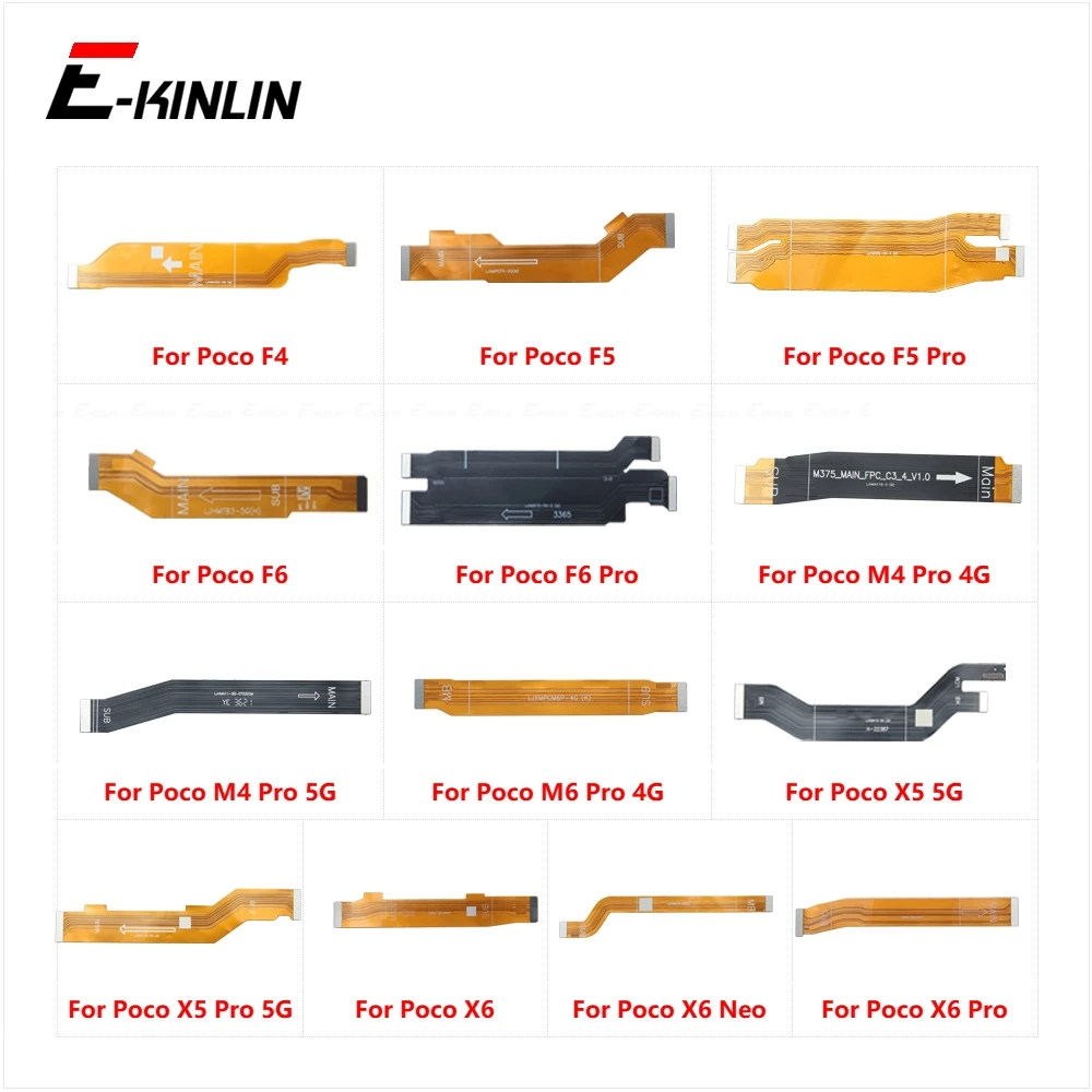 Main Board Motherboard Connect LCD Flex Cable For XiaoMi Poco F4 F5 F6 M4 M6 X5 X6 Pro Neo 5G 4G