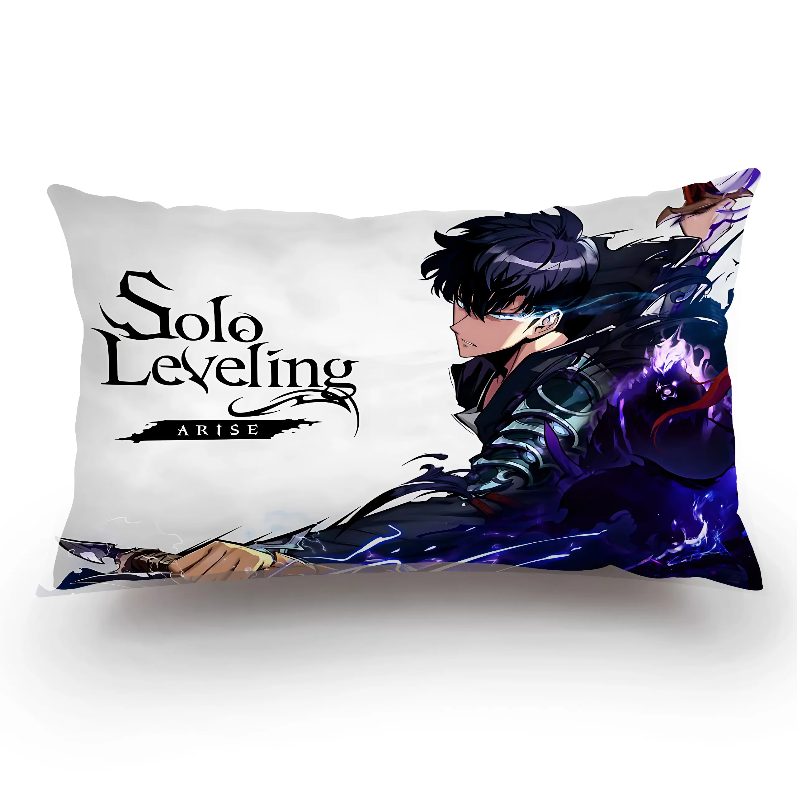 Solo Leveling Shadow King Pillow Covers Cartoon Sofa Decorative Home Double-sided Printing Short Plush Cute Cushion Cover