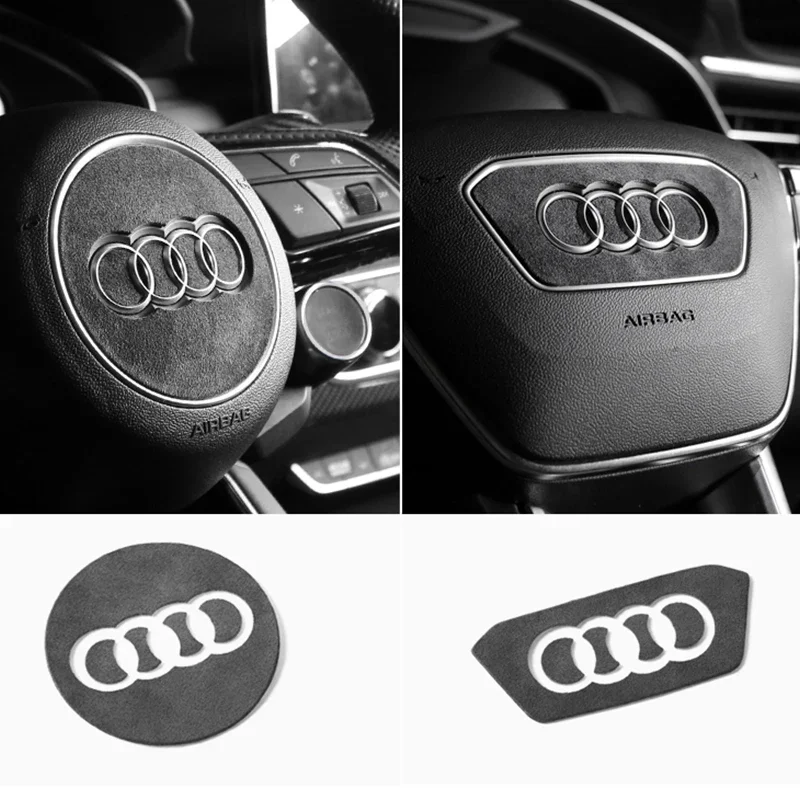 For Audi A3 8V A4 B9 A6 A7 A8 S6 S7 S8 Q3 Q5 Q7 Q8 S5 RS6 RS7 Car Steering Wheel Sticker Interior Accessories