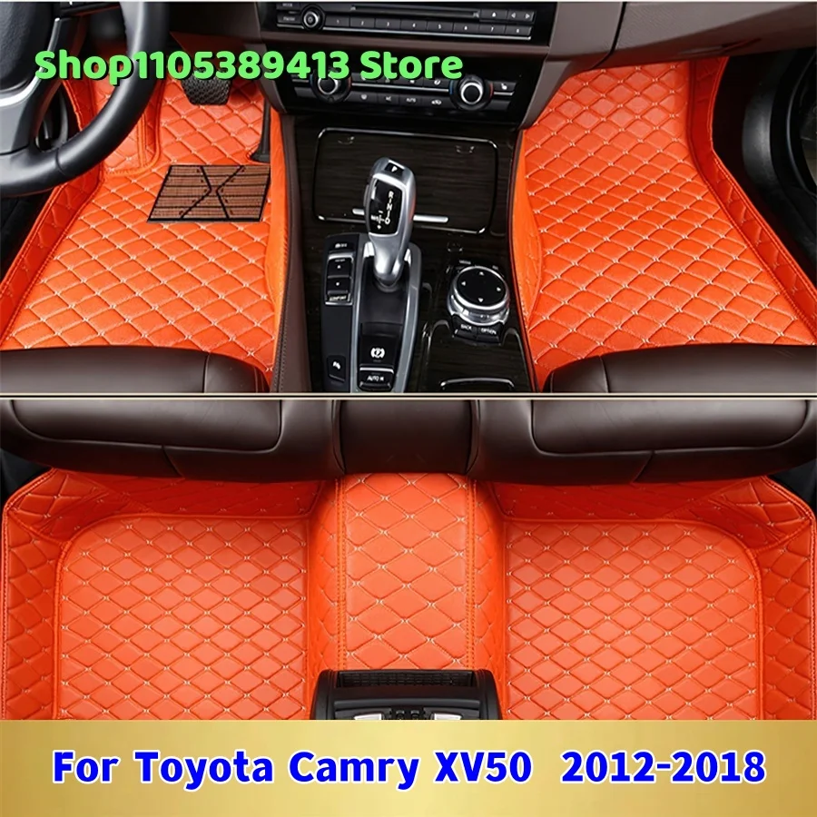 

The Mats Carpets Car Mat Accessories Leather Custom Car Floor Mats For Toyota Camry XV50 2012 2013 2014 2015 2016 2017 2018