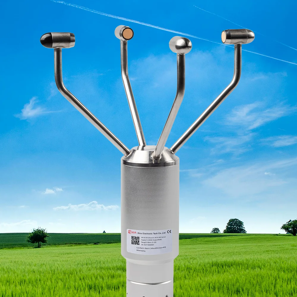 RK120-08 Industrial Ultrasonic Wind Sensor 0-5V Analog Output High Stability for Urban Environmental Monitoring System