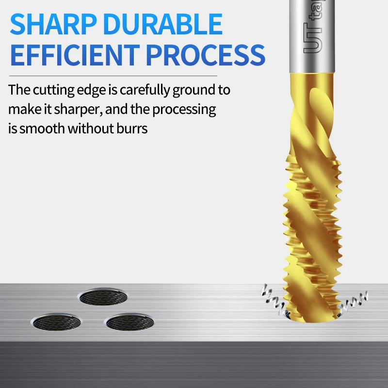 

UT TAP HSSE Левосторонний со спиральным рифленым метчиком TIN M2 M2.3 M2.5 M2.6 M3 M4 M5 M6 M8 M9 M10 M12 M14 M16 Метрический метчик с резьбой
