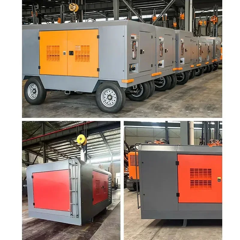 

Air Compressor Industrial Mobile Big Capacity Portable Diesel Engine Screw Air Compressor For Drilling Borehole