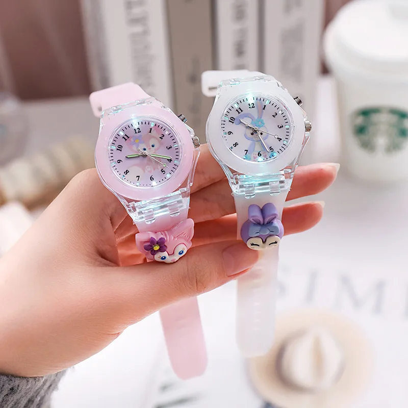 New Disney Mickey Kids Watches Girls Luminous Silicone Strap 3D Cartoon Minnie Children Watch Quartz Clock reloj infantil ﻿ ﻿