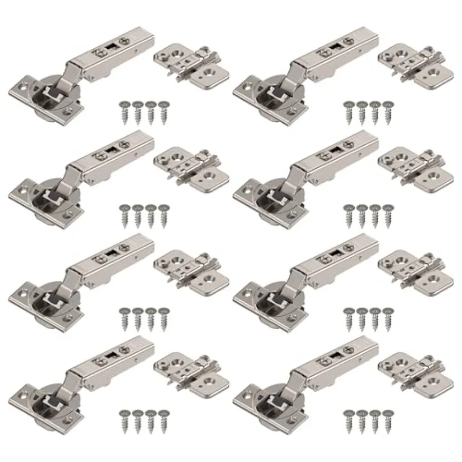 

Clip top OTION Hinge Kit,Full Overlay, 110° Opening Angle, Steel, Soft Close Euro-Style Hinges with Clip Mounting Plate for Fra