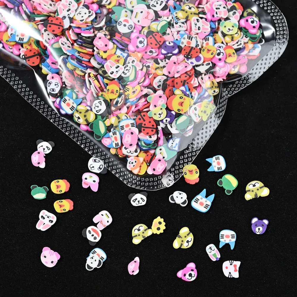 1000pcs++ Mixed 3D Fruit Slices Nail Art Decoration Cute Candy Polymer Fruit Slices Nail Charms DIY Manicure Fruit-Slices pd-01