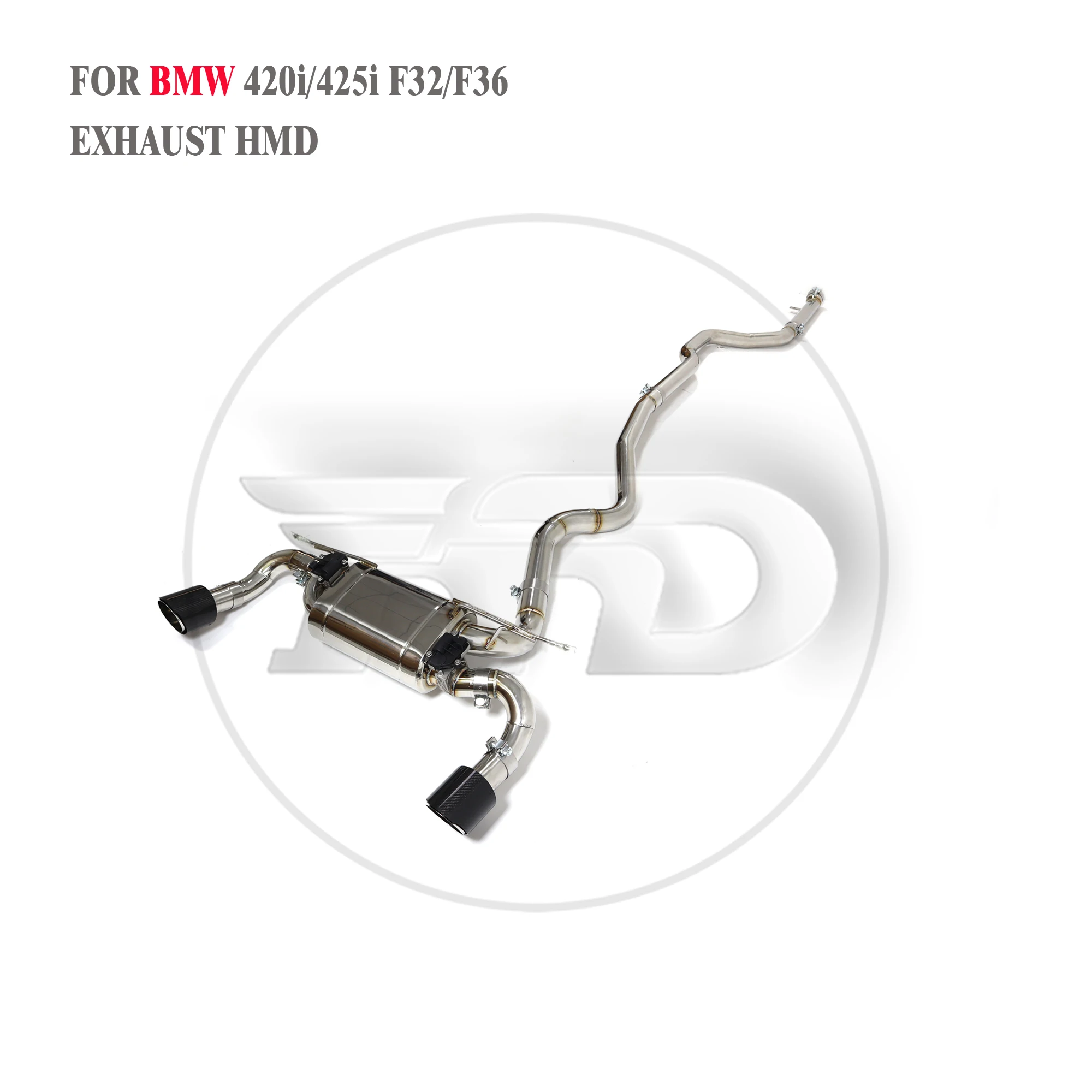 HMD Stainless Steel Catback Exhaust for BMW 4 Series 420i 425i 430i F32 F36 B48 Muffler With Valve Car Accessories