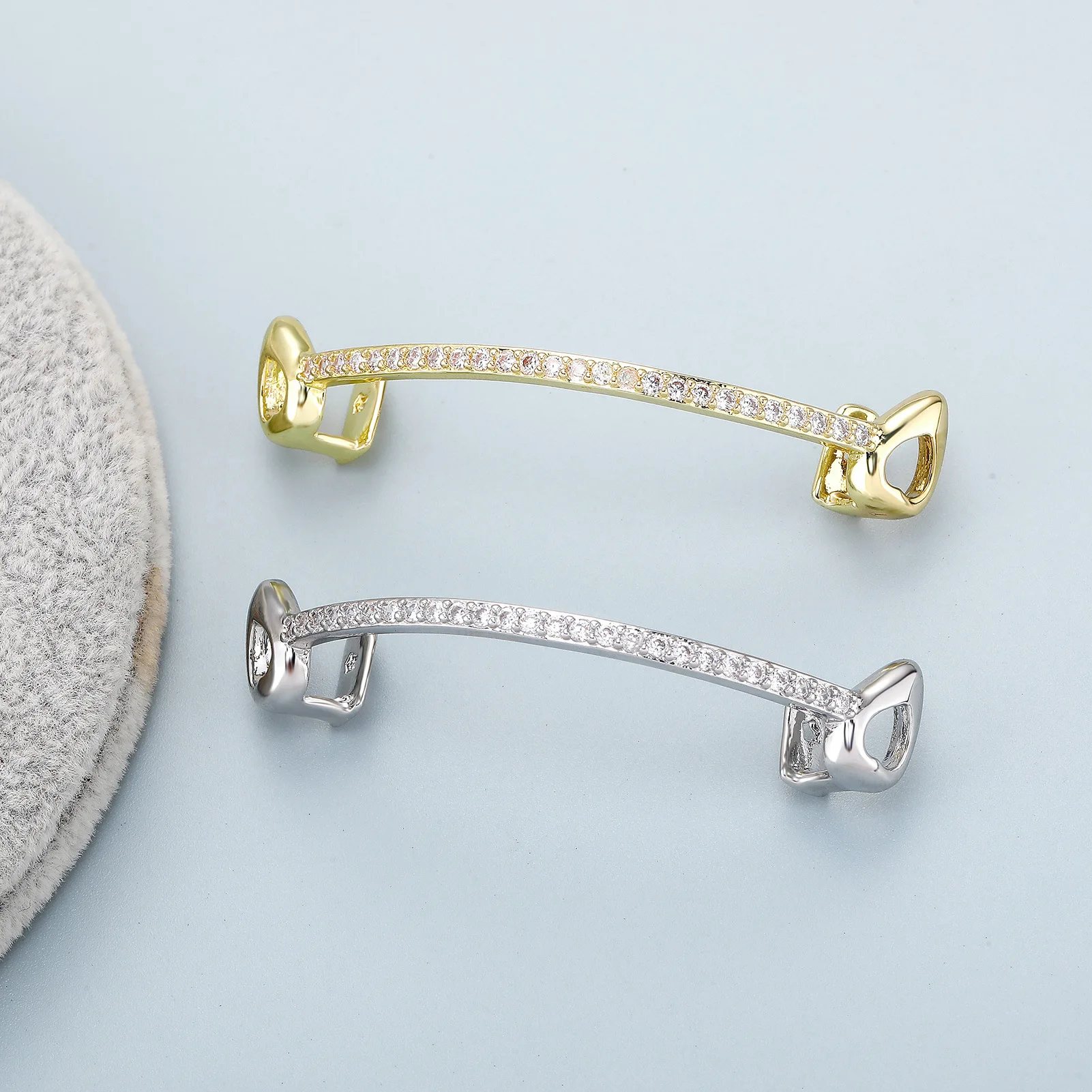 Single Row Wide Long Bar Iced CZ Grillz Hip Hop Tooth Jewelry Trendy Men Women Party Cosplay Decor Accessory Wholesale