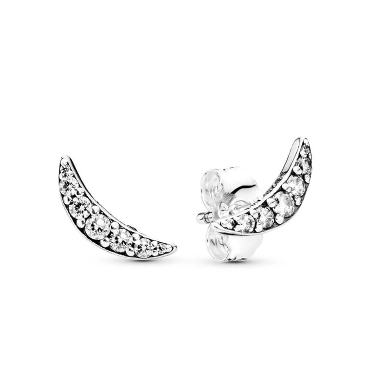 Pendientes de plata 2023 para mujer, aretes brillantes con forma de corazón abierto, joyería fina Original, novedad de 925