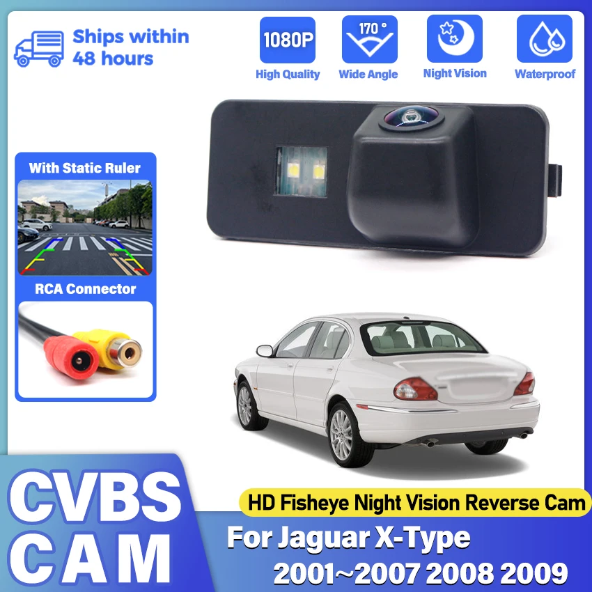 Rear Camera For Jaguar X-Type 2001~2006 2007 2008 2009 CCD Night Vision Reverse License Plate Camera Waterproof high Quality RCA