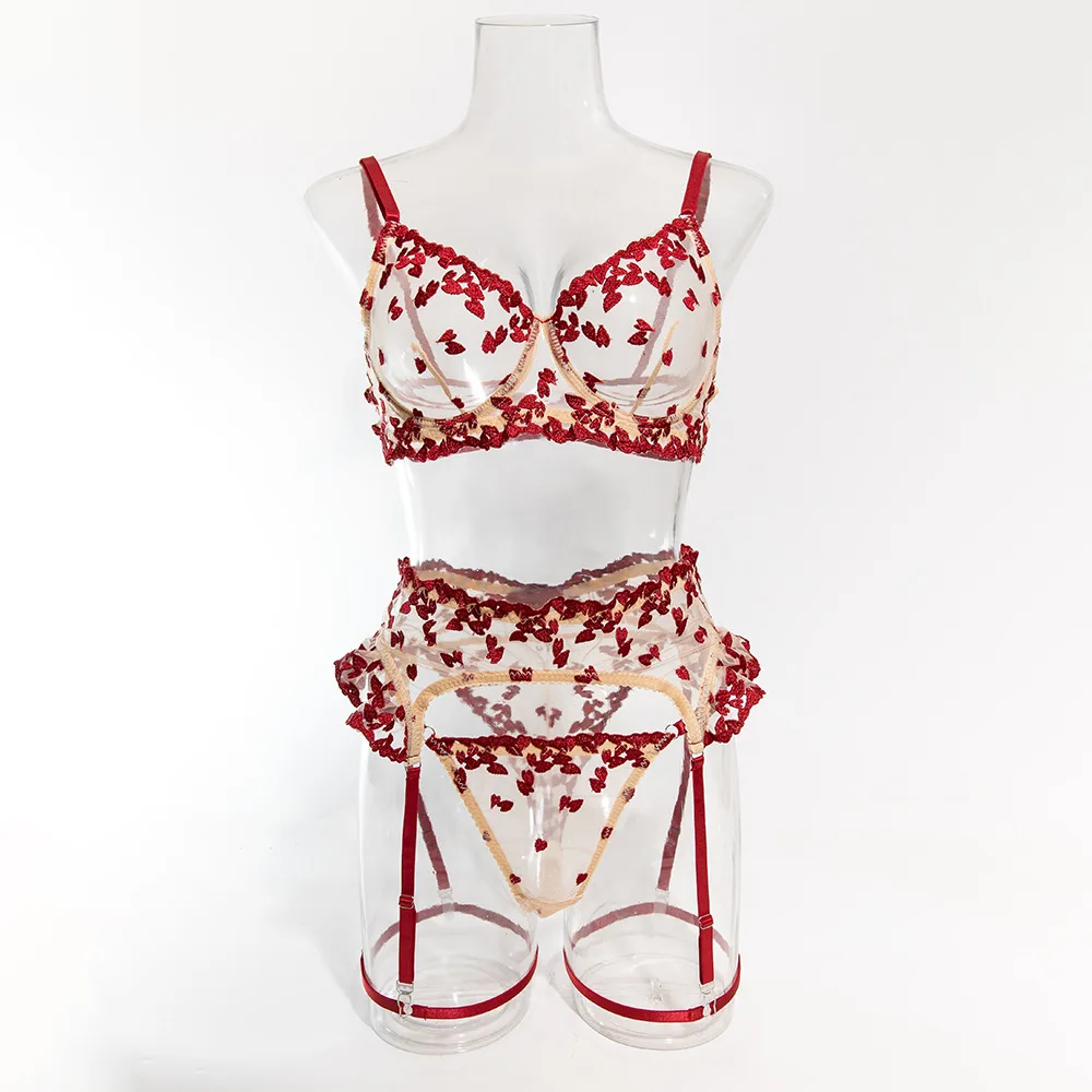 Sexy bloem kant exotische sets vrouwen zien door bloemen borduurwerk lingerie bh set elegante micro bikini string ondergoed