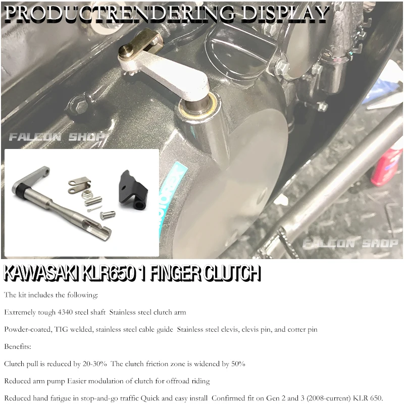 FOR KAWASAKI KLR650 KLR 650 1 Finger Clutch 2008 2010 2016 2018 2020 2021 2022 2023 motorcycle accessories clutch arm
