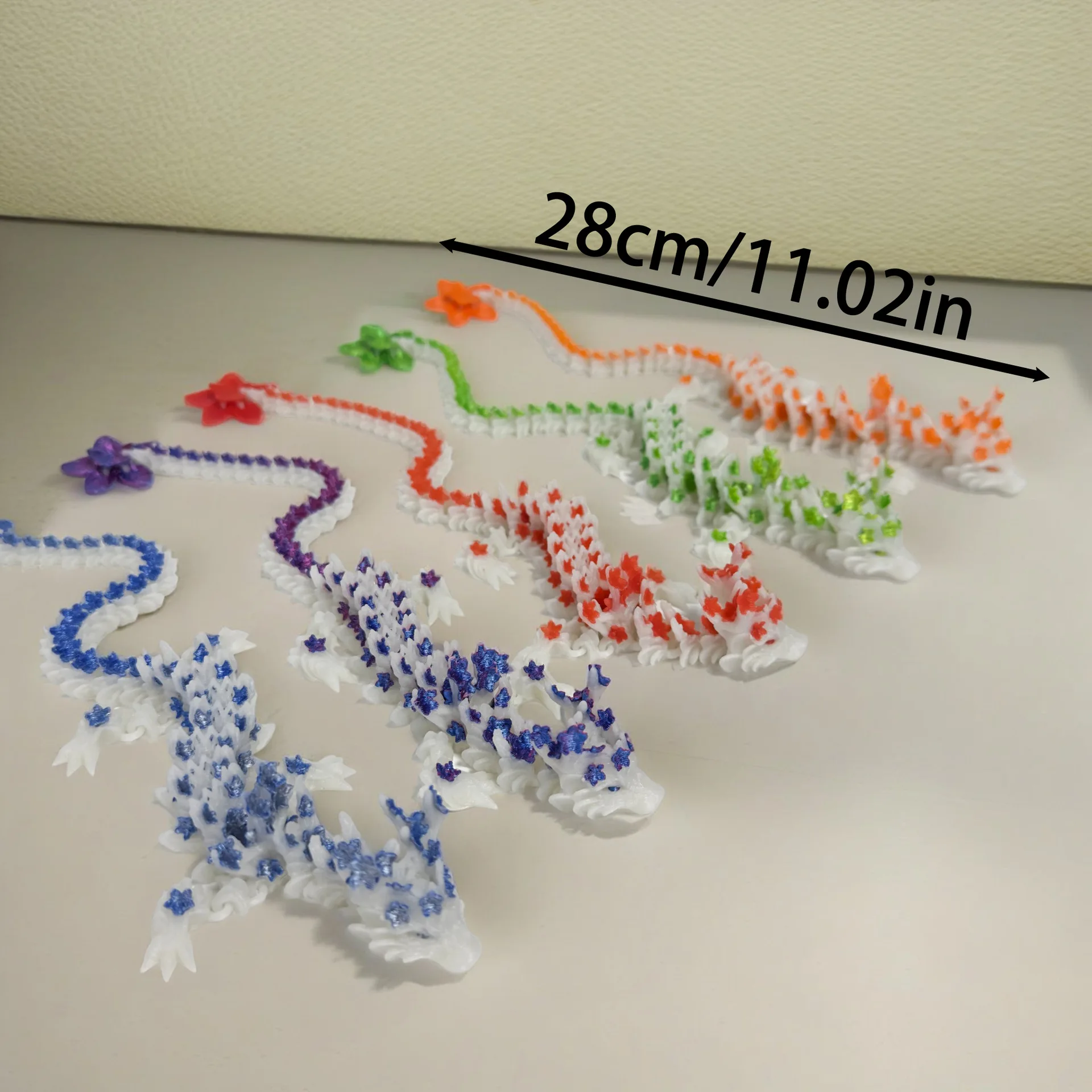 Jouet mobile d'Li-d'impression 3D, dragon chinois de simulation créative, paillettes Shoes, décompression, décoration de bureau, cadeau d'ornement