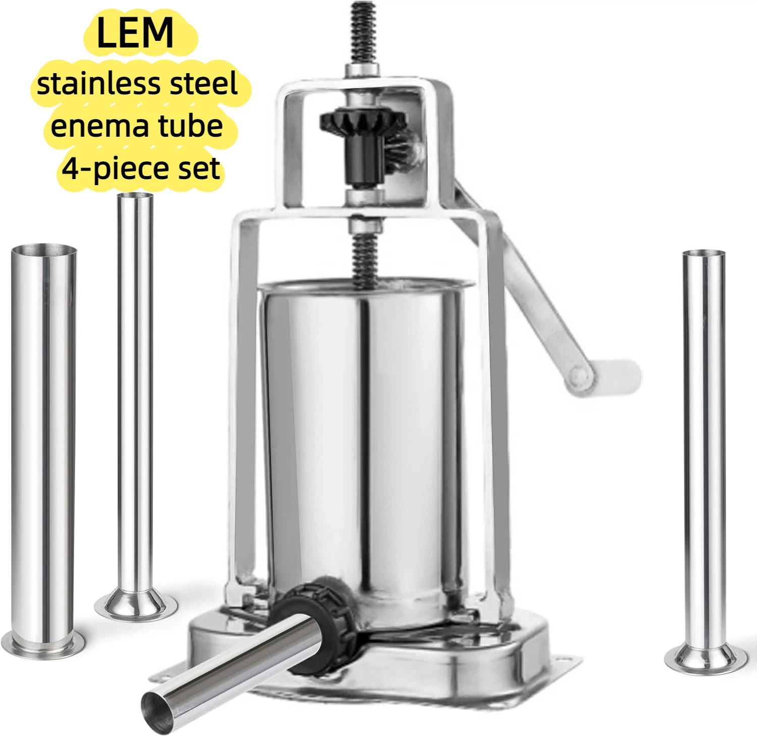 Suitable for LEM 606,606SS, 1606,1606SS stainless steel sausage sausage sausage tube, LEM sausage filling funnel 4-piece set