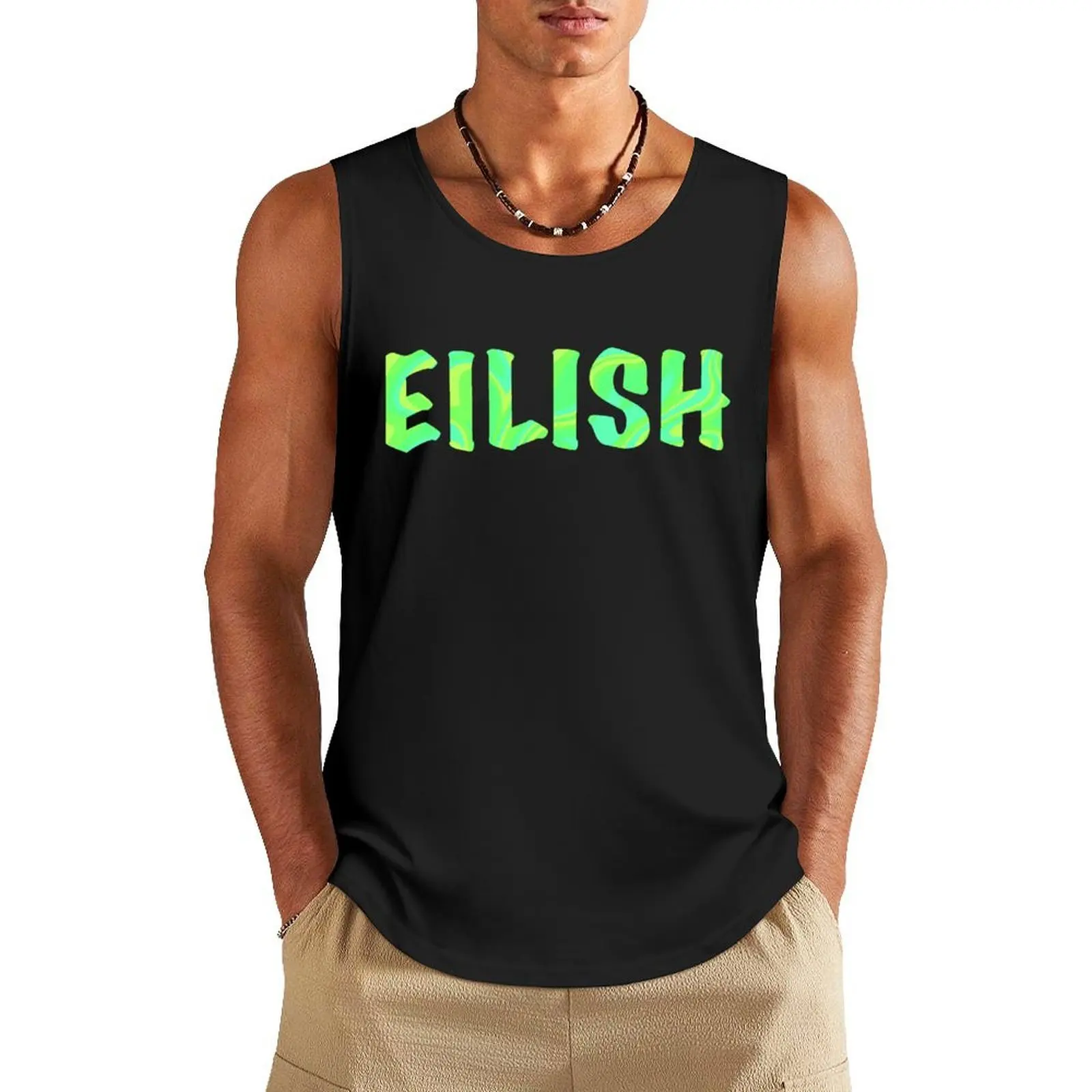 

Eilish marble Tank Top plain t-shirt Men's clothes luxury style bodybuilding men clothes Men's tops
