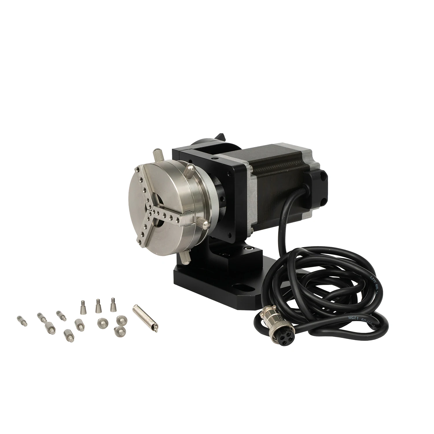 Ring Rotary for Ring Jewellery Metal Rotation Mini Self-locking Rotary Clamp Shaft Ring Mark Chuck for Laser Marking Machine