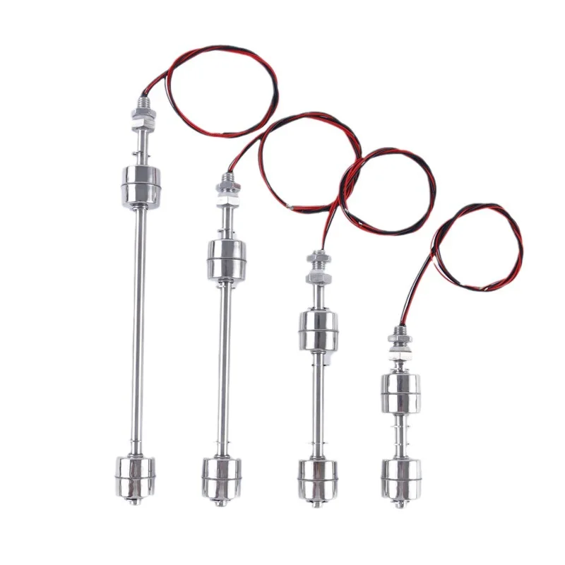Stainless steel 304 double ball float switch liquid level sensor 240VAC/200VDC high tempe 90 degree elbow water level controller