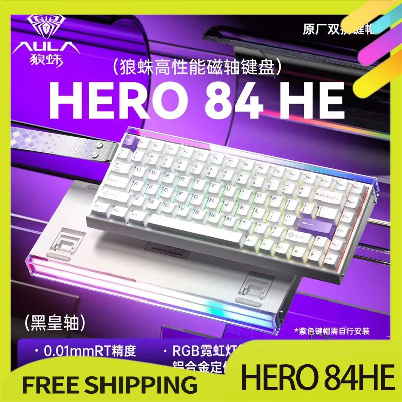 

Aula Hero84 He Magnetic Keyboard Wired Rgb Hot Swap Esports Gaming Mechanical Keyboard Custom Computer Accessories For Gamer