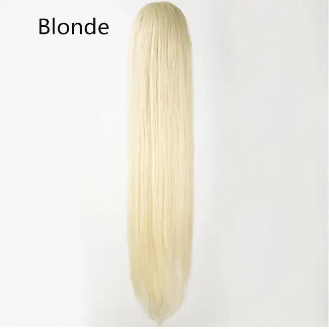 White Wig 100CM/40 Inches Synthetic Heat Resistant Fiber Long Halloween Costume Cos-play Carnival Straight Salon Hair