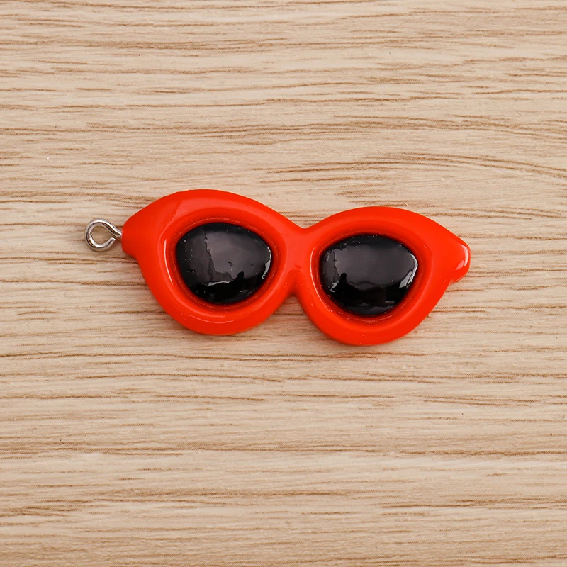 Tusember 10 Stück süße Harz kühle Sommer Urlaub Sonnenbrille Charms für Anhänger Ohrring Armband DIY Schlüsselanhänger Schmuck handgefertigt – Detail 5