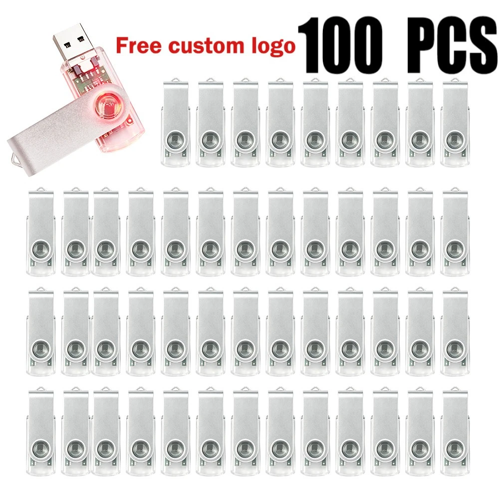 100pcs/lot Free Custom Metal USB Flash Drive 128GB 64GB 32GB 8GB 4GB Memory Flash USB Stick Pen Drive 128mb 512mb PenDrive 2.0