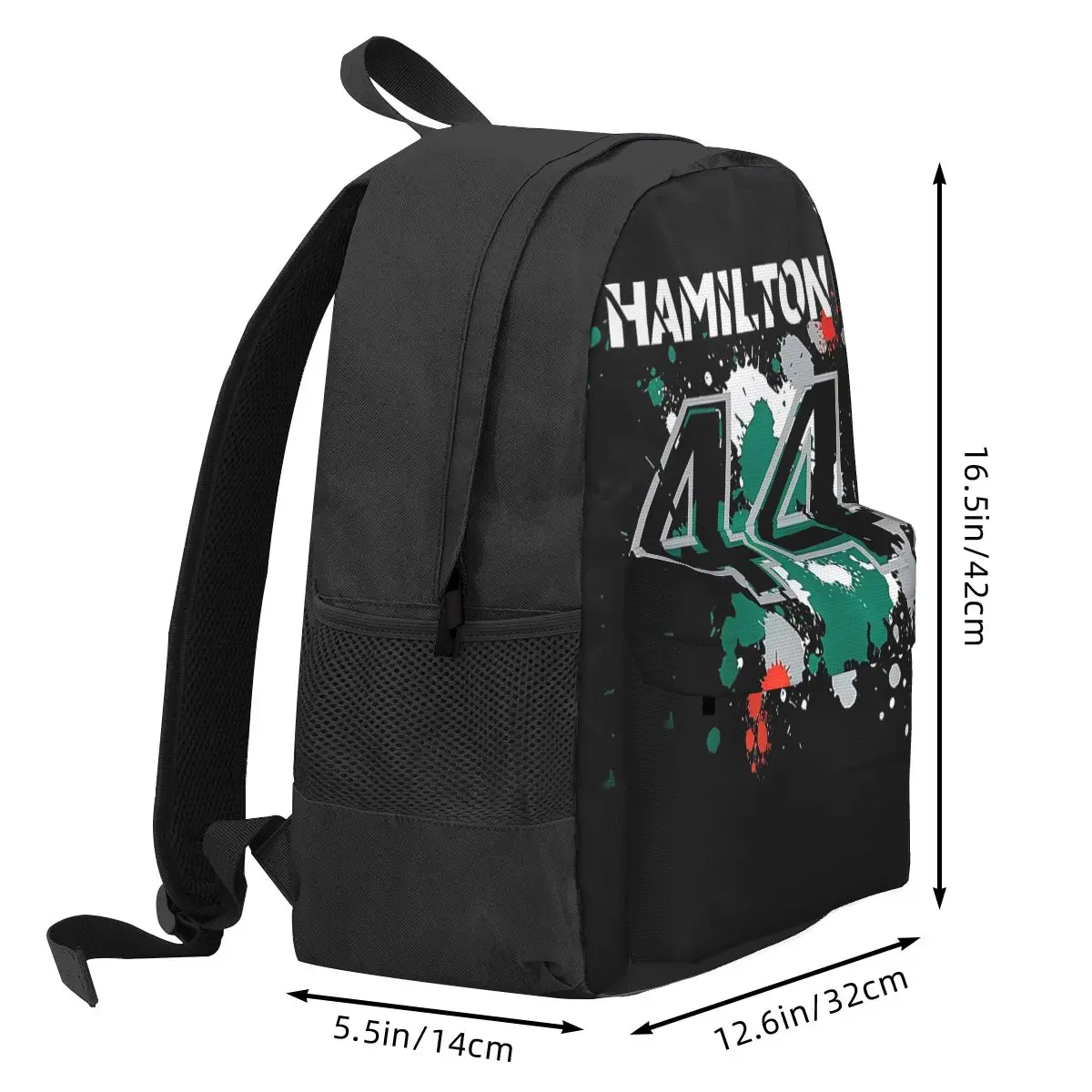 Lewis Hamilton 44 Backpacks Boys Girls Bookbag Students School Bags Cartoon Laptop Rucksack Shoulder Bag Large Capacity