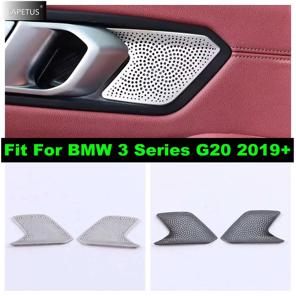 

Stainless Steel For BMW 3 Series G20 2019 - 2024 Car Inner Door Handle Bowl Audio Stereo Tweeter Speaker Cover Trim Accessories