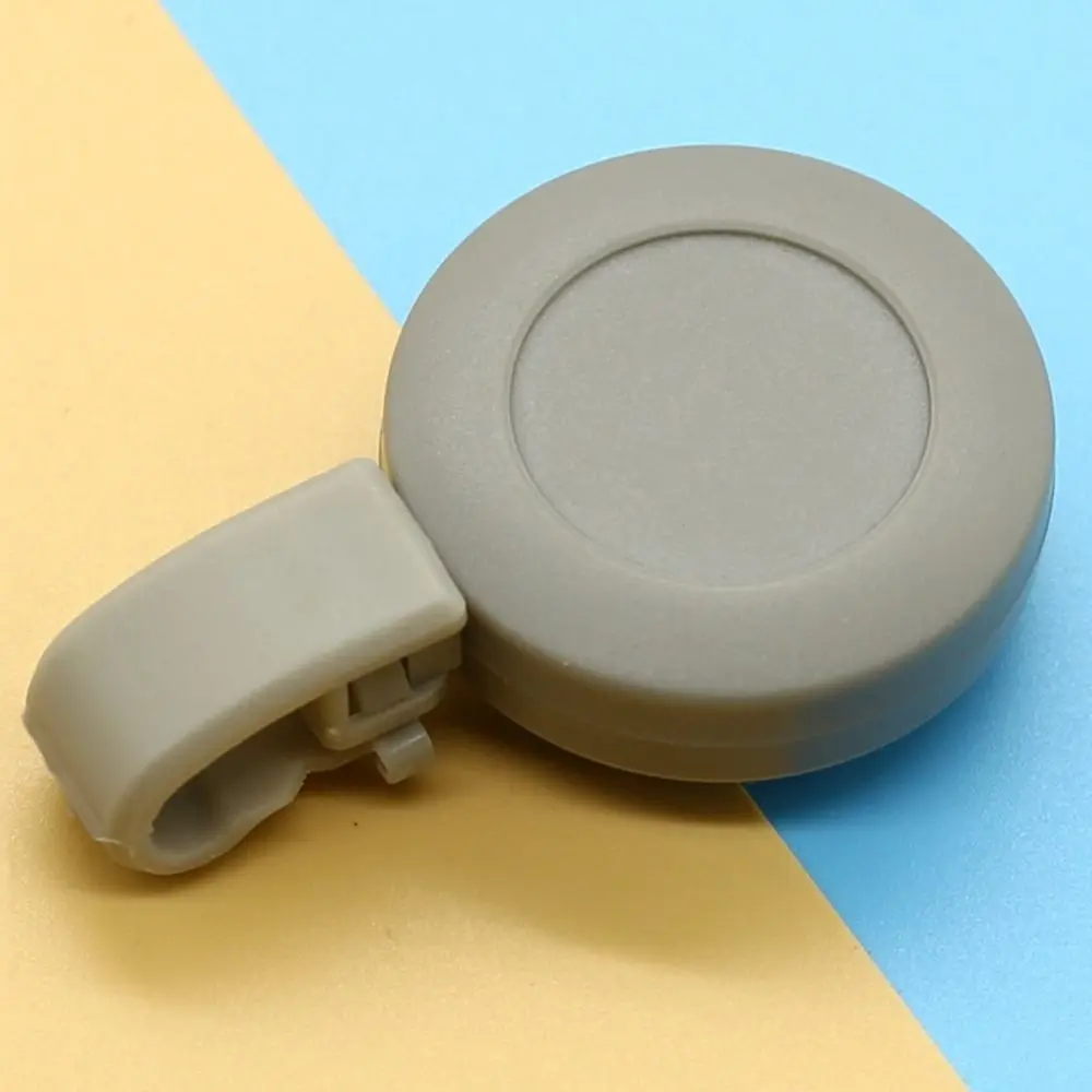 Frosted ID Card Holder Anti-Lost Keyring Clips Retractable Badge Reel Plastic Chest Card Easy To Pull Buckle Student Use