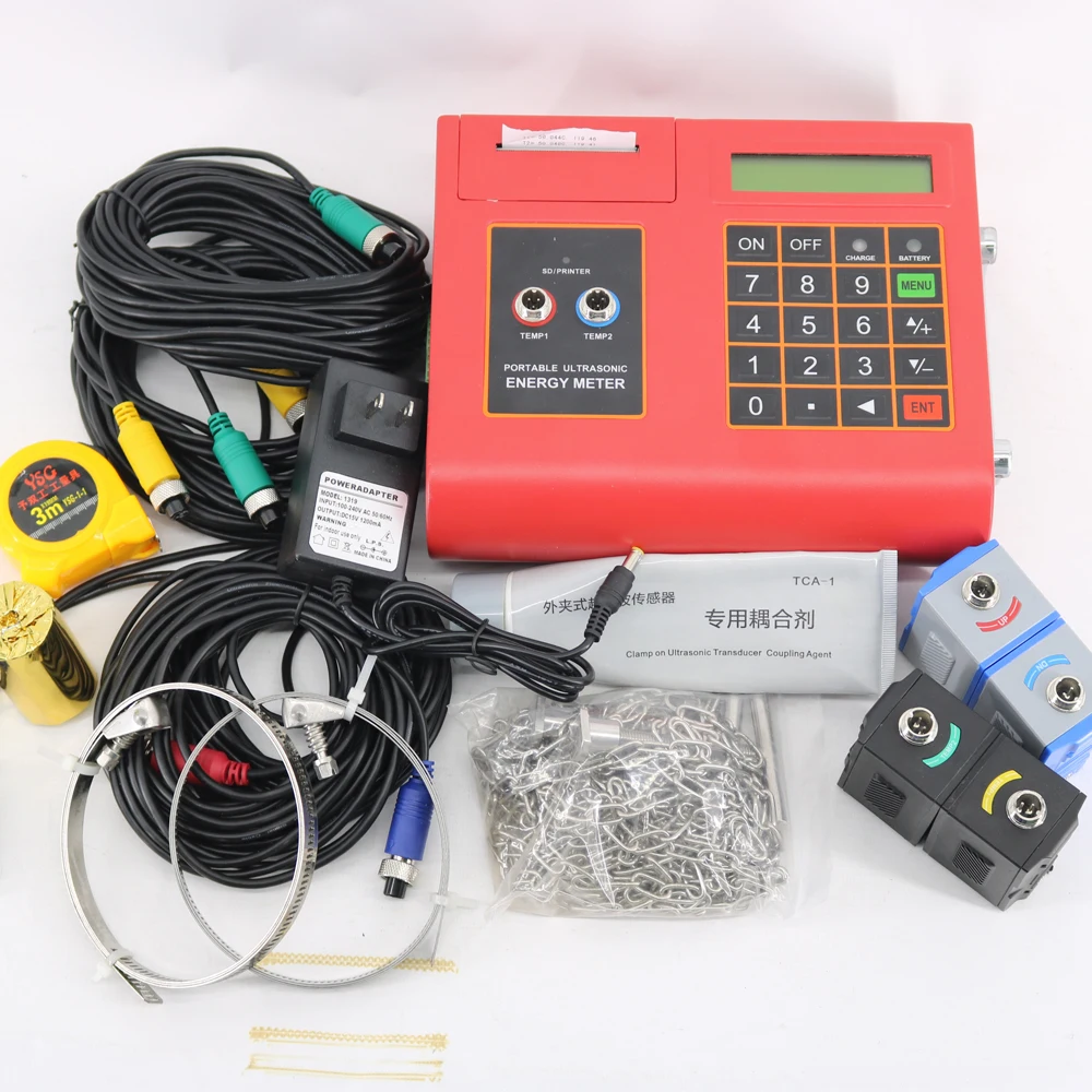 

New TUC-2000E Portable Ultrasonic Flowmeter with Sensor/Heat Meter TM-1