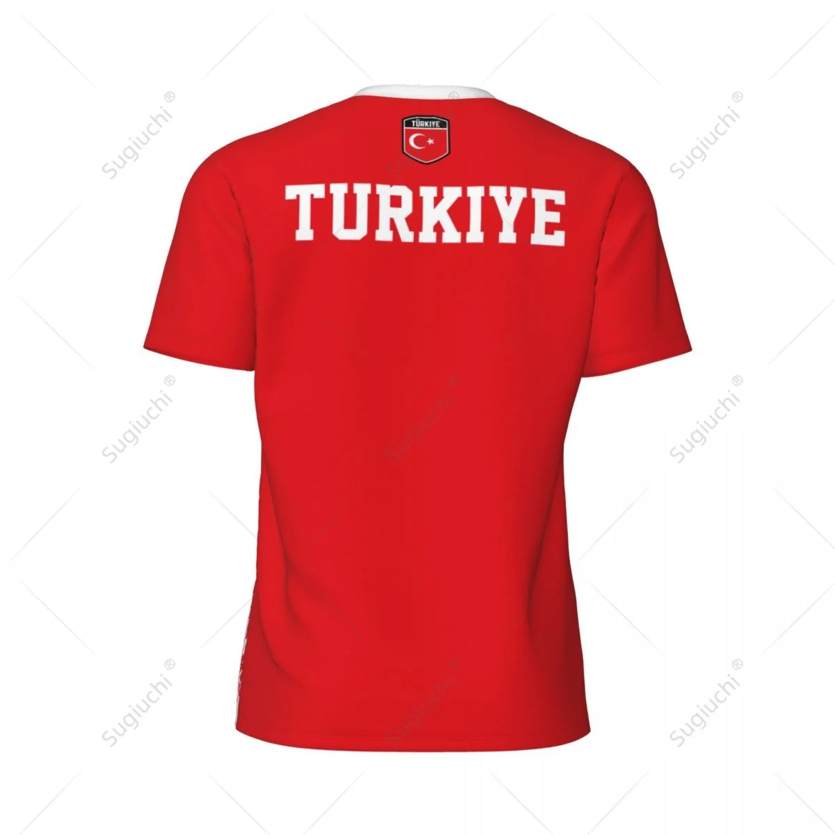 Exclusive design Turkey Flag Grain 3D Printed Men For Running Bike Soccer Tennis Fitness Sports tshirt Mesh Fans Short T-shirt