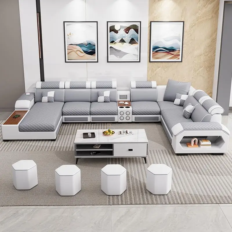 

Simple anti-cat scratch technical fabric removable and washable fabric sofa living room size combination furniture