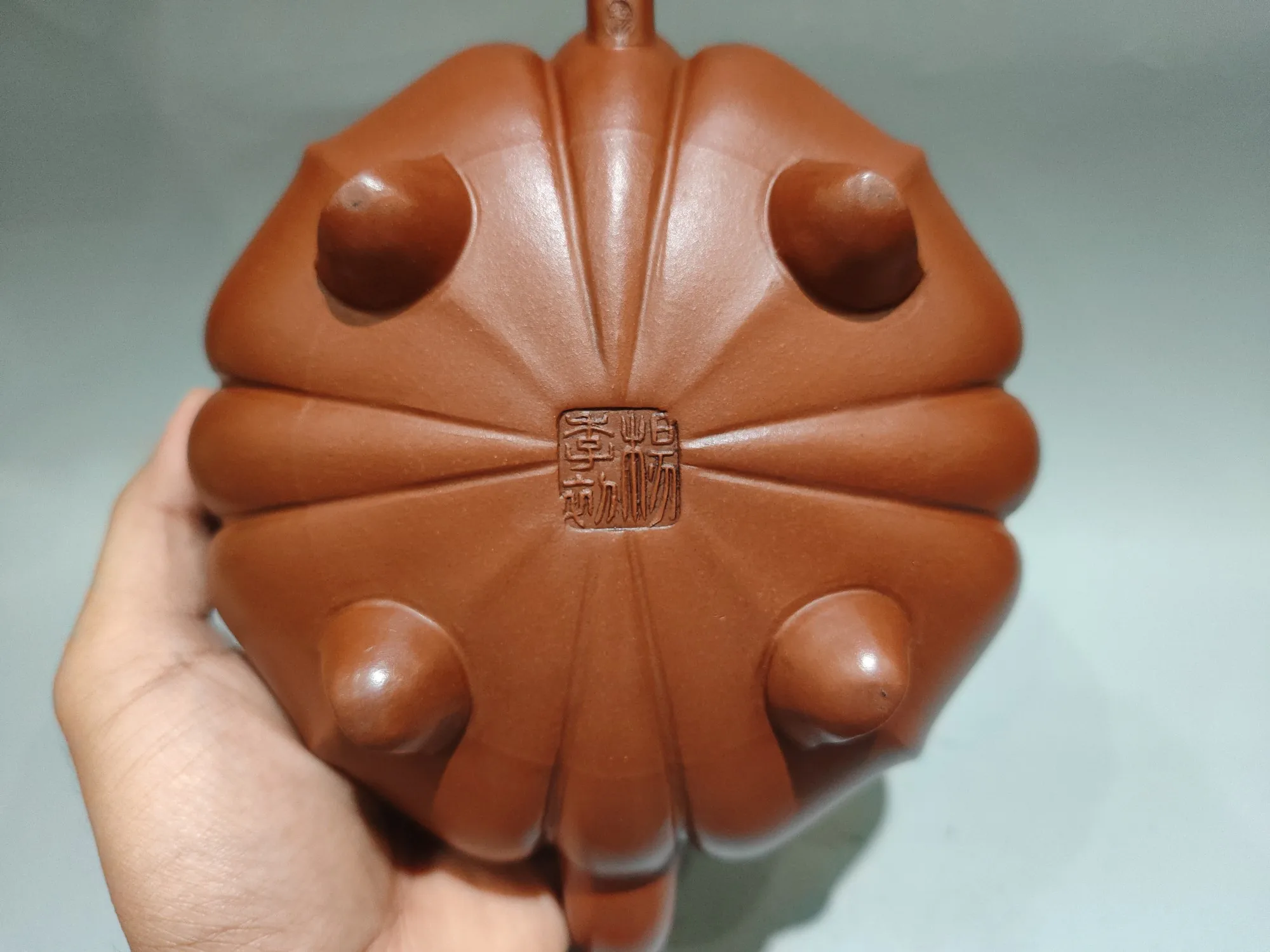 Purple Clay Teapot Red clay Muscle patterned quadruped pot Melon shaped pot kettle Teapot Tea Ceremony Sample Tea