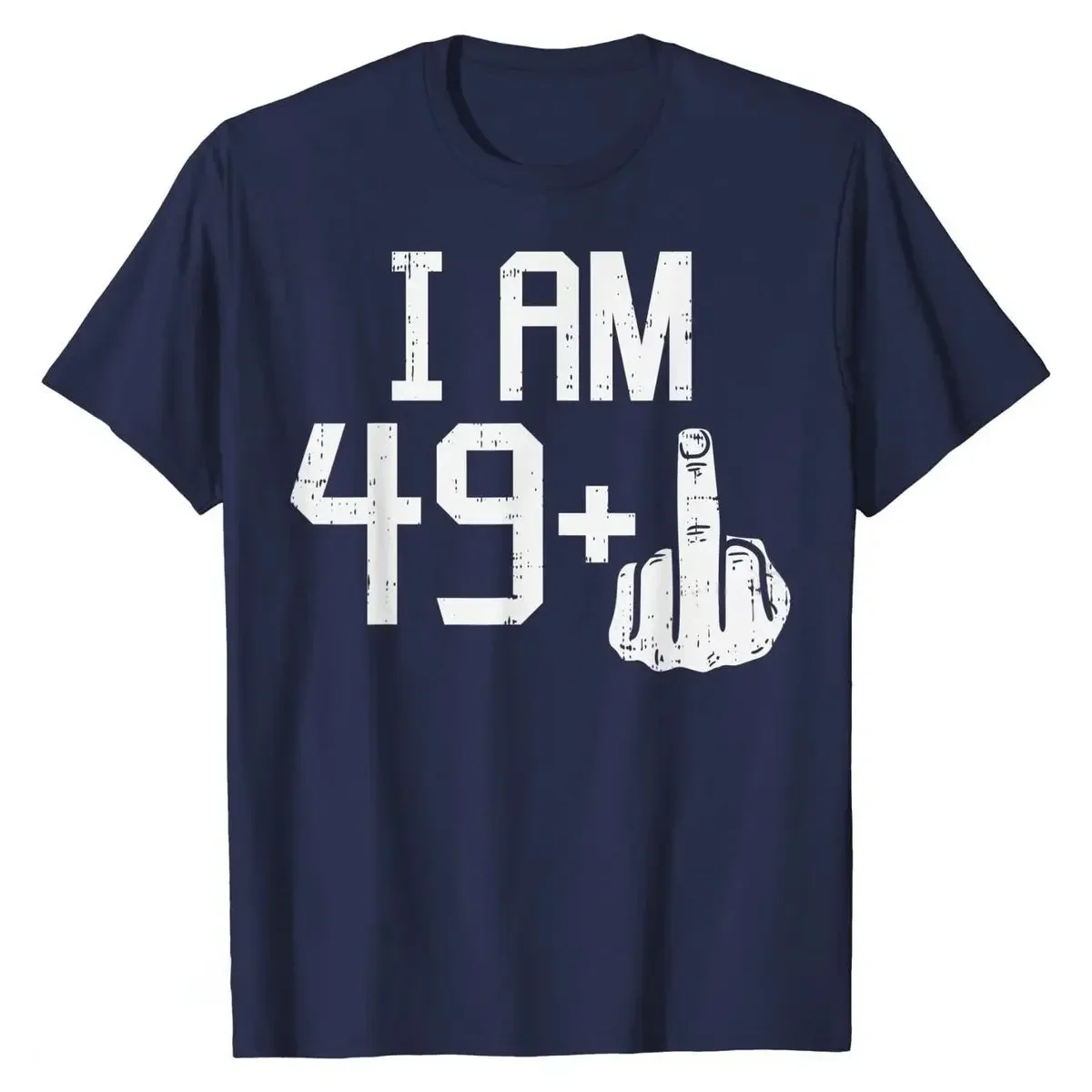 Tees Graphic Design Cotton Casual Man Design Mens Printed heavyweight Plus Middle Finger Fifty NEW Funny Birthday Gift T-Shirt