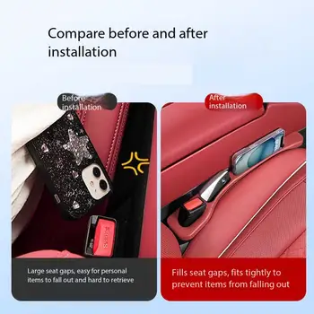 Kreativní a praktické produkty do automobilového interiéru: Zátka do mezery autosedačky, protipropustný pásek, multifunkční úložný box 10 nejlepší prodej Výplň mezery sedadla BMW - №9