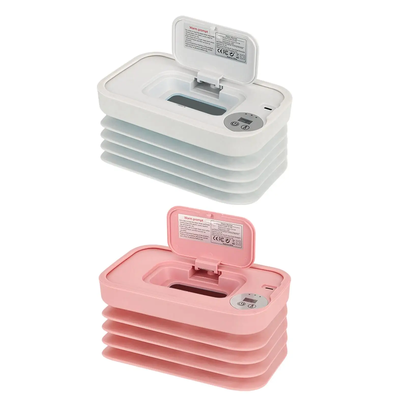 Baby Wipe Warmer Wipes Heater Adjustable Portable Foldable 55/60/65°C Quickly Diaper Wipe Warmer for Travel Home Kids Baby