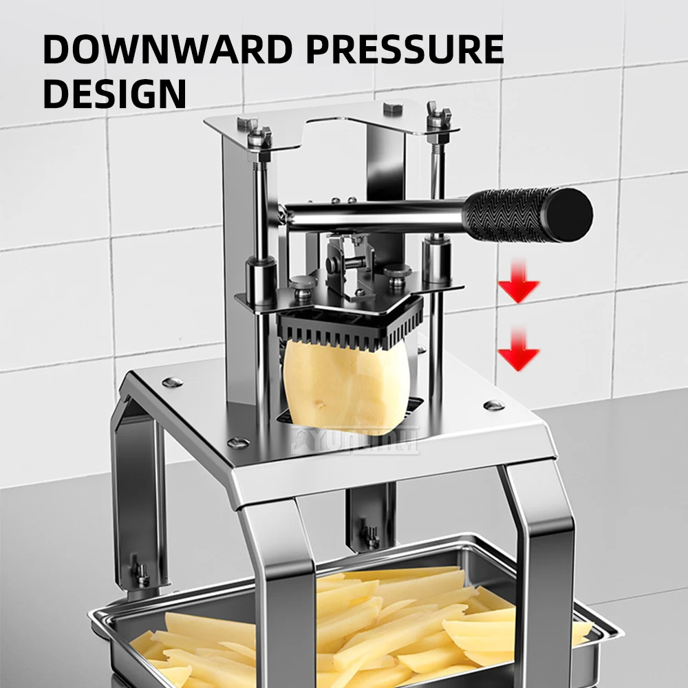 French Fry Cutter Potatoes Cucumbers Carrots Slicing hine Stainless Steel Kitchen Vege Tool
