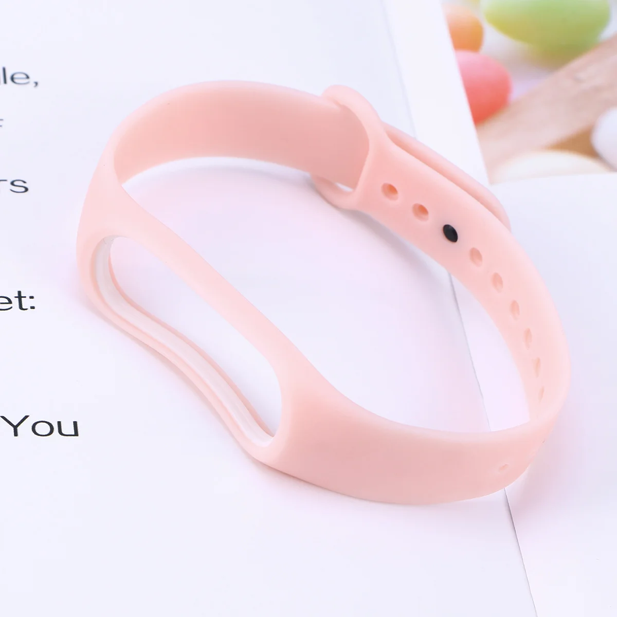 Pulseira de silicone banda de substituição rosa no 10 ajuste ajustável para mi banda 3 pulseira inteligente moda durável à prova dwaterproof água