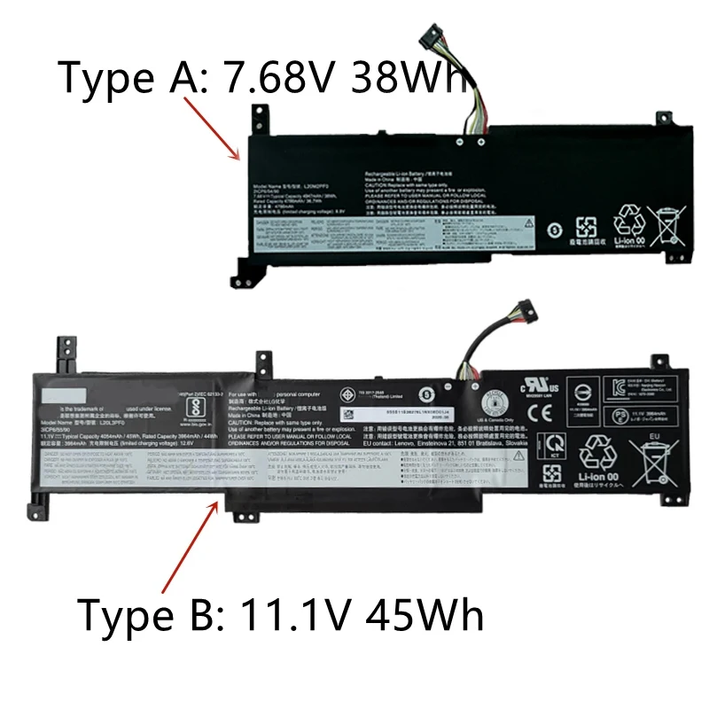 L20C2PF0 L20C3PF0 Laptop Battery For Lenovo IdeaPad 3-14ITL6 ALC6 V14 V15 V17 G2-ALC IJL ITL L20M2PF0 L20L2PF0 L20M3PF0 L20L3PF0