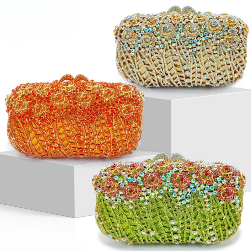 

Rhinestone Wedding Crystal Hot Diamond Women's Shoulder Evening Bag
