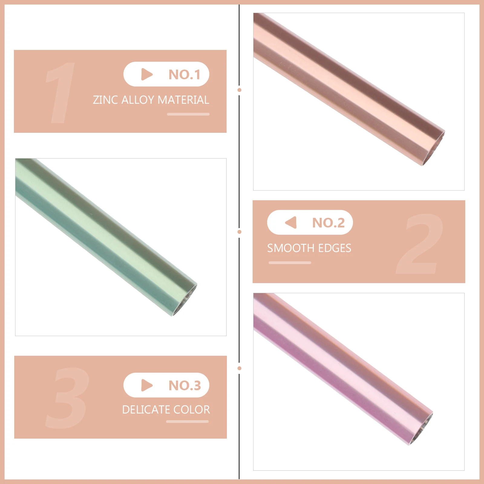 

6pcs Pen Caps Metal Color Protective Cover Light-Proof Pen Caps Light Proof Zinc Alloy Manicure Brushes Art Accessories