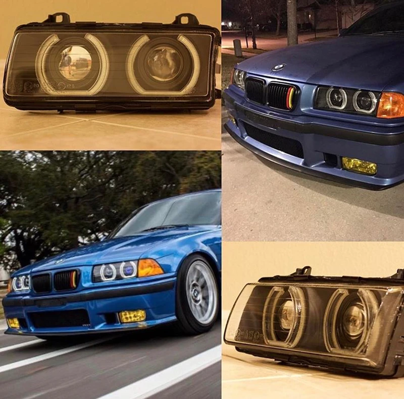 for BMW 3 series E36 316i 318i 320i  323i 325i 1990-2000 Retrofit DTM M4 Style LED Crystal Angel Eyes  rings Kit