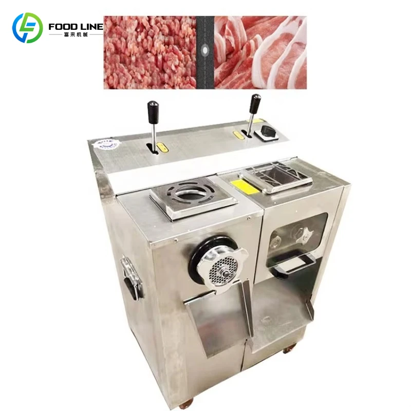 High Efficiency Fresh Meat Grinder Cutter High Quality Equipped Multi-Size Grinding Plates Commercial Use