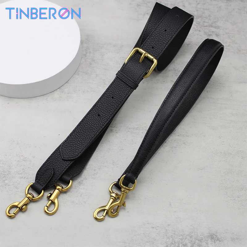 

TINBERON Black Leather Bags Shoulder Strap Women's Bag Accessories Adjustable Crossbody Bag Strap Underarm Bag Shoulder Straps