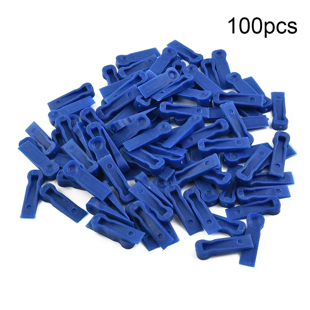 100pcs Plastic Tile Spacers Reusable Positioning Clips Wall Floor Tile Tools Wedge Spacers Leveling Clips Floor Laying Tools
