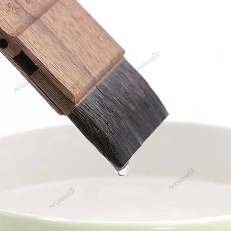 1Pcs Magnetic Combination Squirrel Hair Brush Set Red Pear Flower Wood Black Walnut Portable Watercolor Rendering Artist Supplie