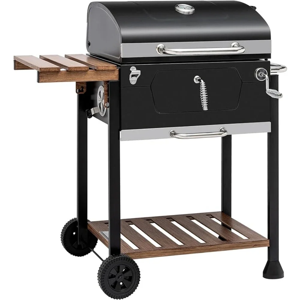 Kitchen Tools Garden and Backyard Grilling BBQ Grill 24-Inch Charcoal Grill Perfect for Outdoor Patio Medium Camping Black Stand