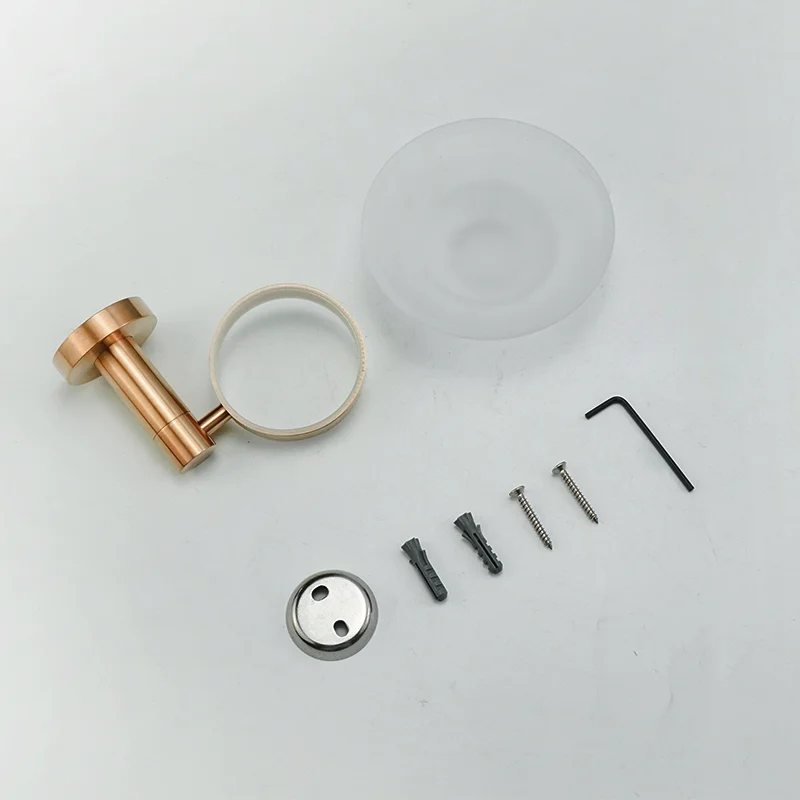 Brushed Rose Gold Stainless Steel Bathroom Wall-Mounted Paper Towel Holder Toilet Soap Dishwasher Robe Hook Hardware Accessories - view 2