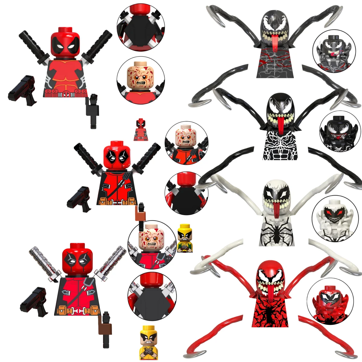 TV6203 Marvel bloques de construcción Mini figuras en miniatura gran duende Spiderman Iron Man Venom Capitán Hawk Deadpool armadura ciudad regalos Juguetes