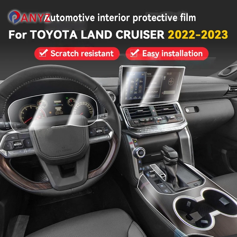 

Для TOYOTA LAND CRUISER 2022 2023 2024, пленка для панели автомобиля, защитная наклейка на приборную панель, внутренняя пленка против царапин, аксессуары